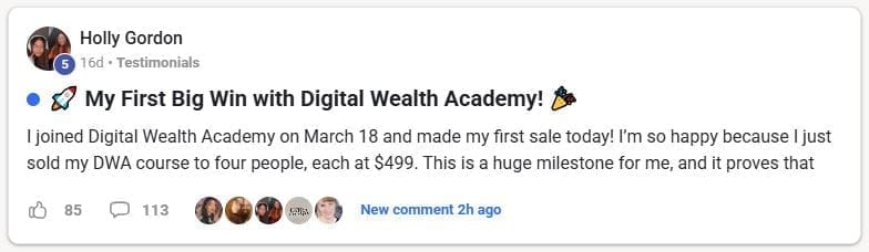 Holly Gordon testimonial